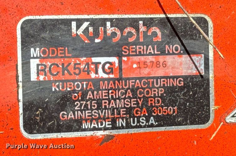 image for item EH6962 Kubota TG1860 lawn mower