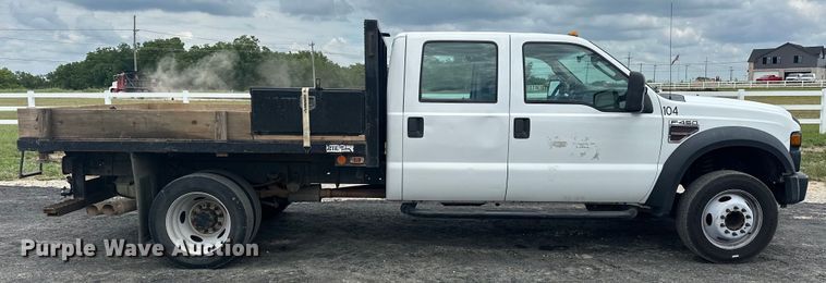 image for item EJ4382 2009 Ford F450 Super Duty Crew Cab flatbed truck