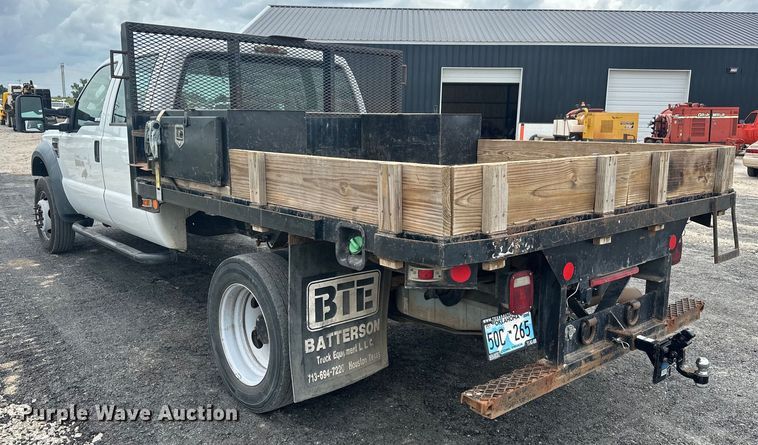 image for item EJ4382 2009 Ford F450 Super Duty Crew Cab flatbed truck