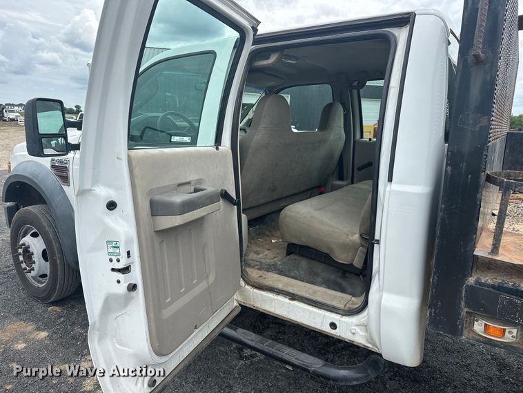 image for item EJ4382 2009 Ford F450 Super Duty Crew Cab flatbed truck