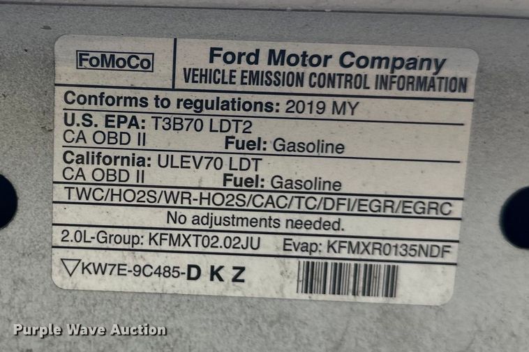 image for item EJ7014 2019 Ford  Edge SEL SUV