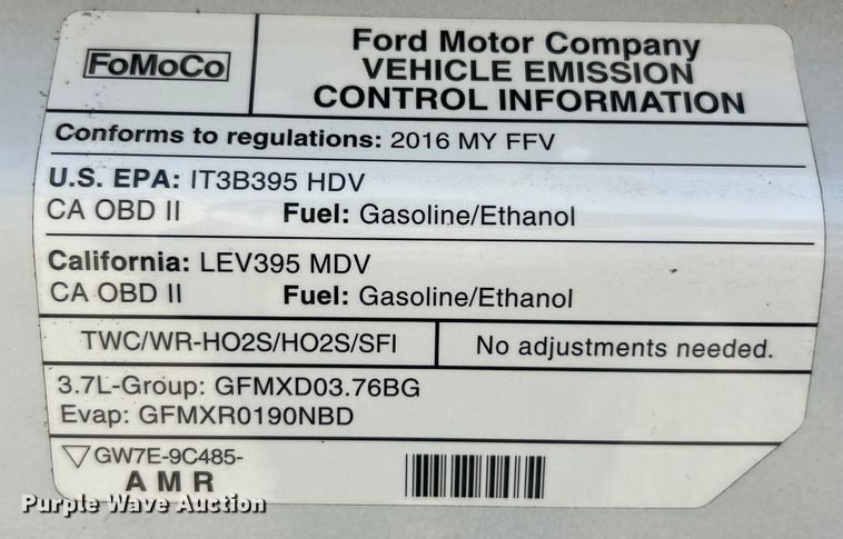 image for item EK4371 2016 Ford Transit 350 XLT van