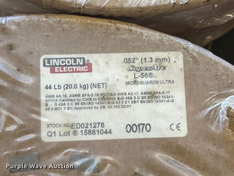 image for item EK4813 (33) spools of Lincoln welding wire