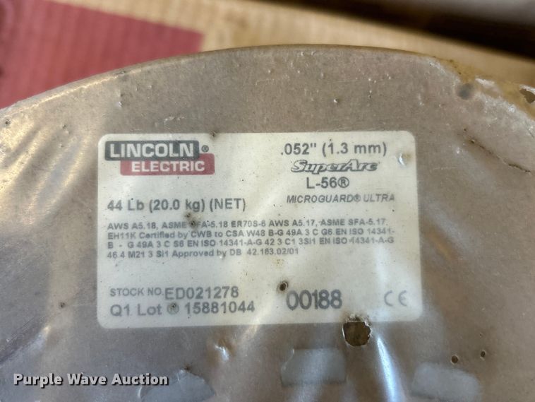 image for item EK4813 (33) spools of Lincoln welding wire