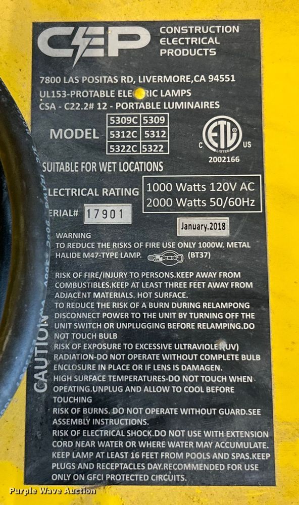 image for item EK4814 (3) CEP 5322 lights