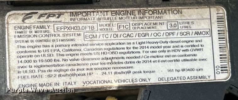 image for item EK4836 2015 Mitsubishi  Fuso FE130 box truck