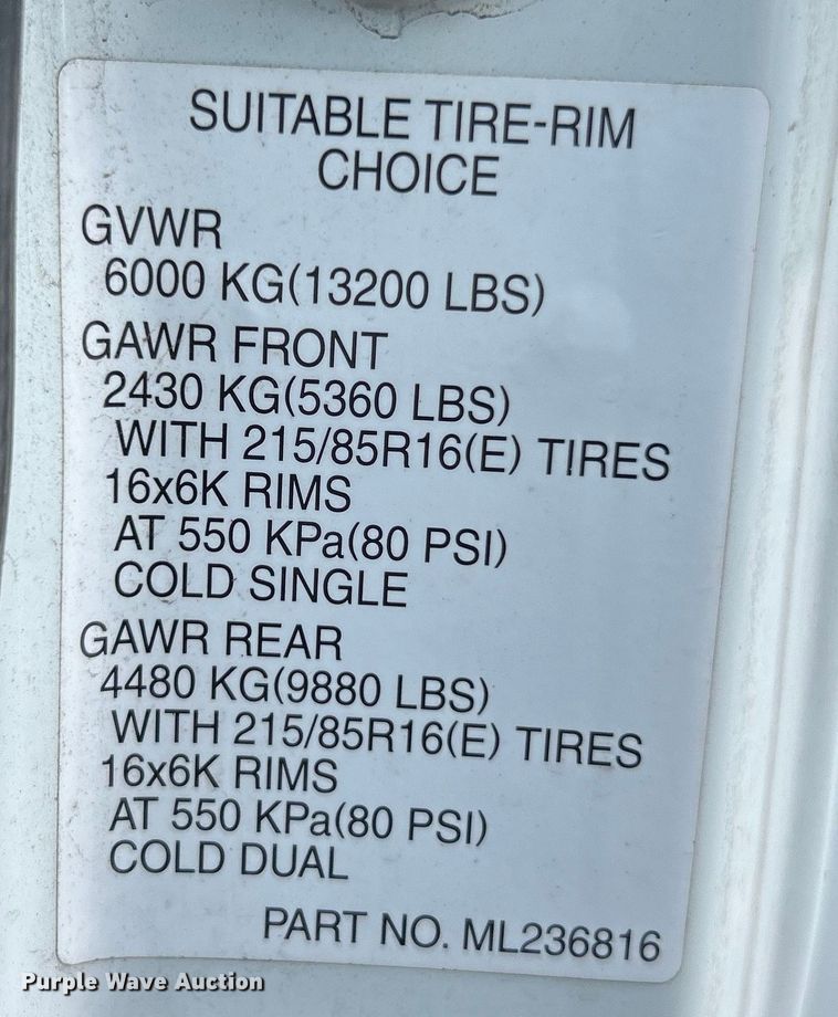 image for item EK4836 2015 Mitsubishi  Fuso FE130 box truck