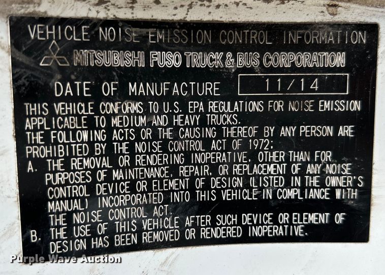 image for item EK4836 2015 Mitsubishi  Fuso FE130 box truck