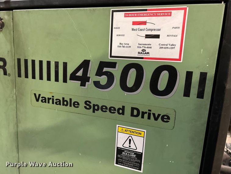 image for item EK4870 Sullair  4500 air compressor