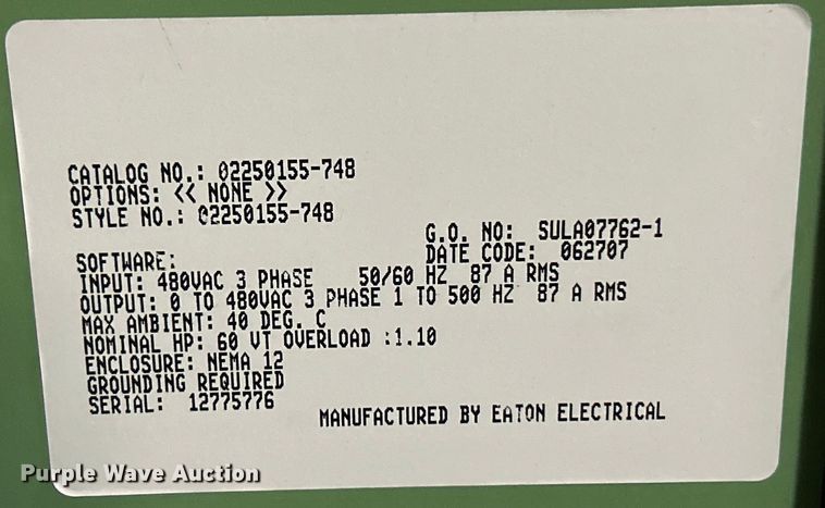 image for item EK4870 Sullair  4500 air compressor