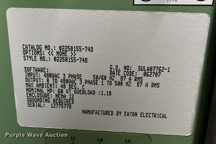 image for item EK4871 Sullair 4500  air compressor