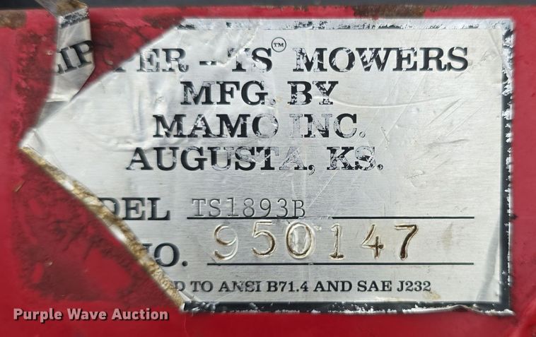 image for item EK6119 Zipper TS1893B ZTR lawn mower