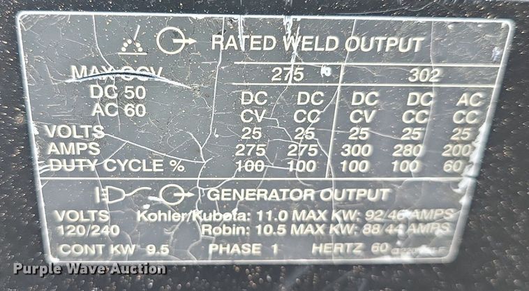 image for item EK6123 Miller Trailblazer 302 welder/generator