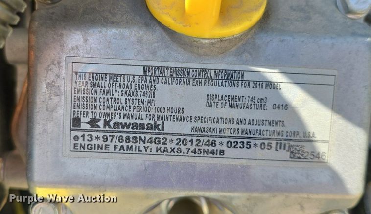 image for item EK6129 2016 John Deere X739 lawn mower