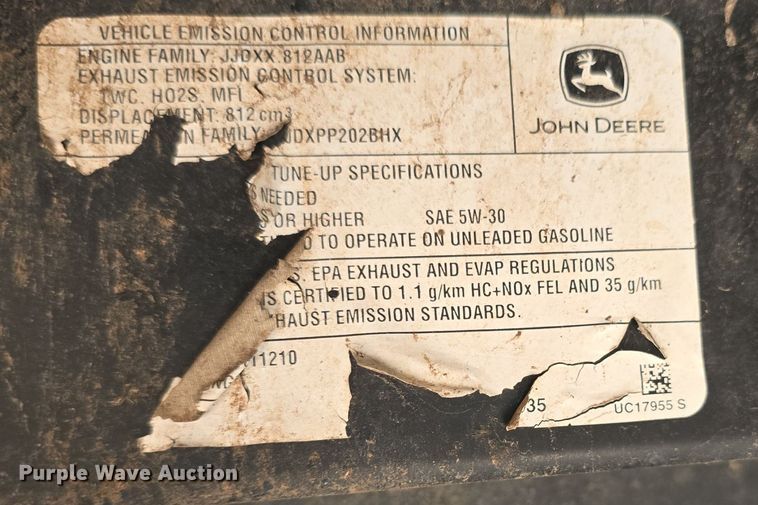 image for item EK6132 2018 John Deere XUV835M utility vehicle