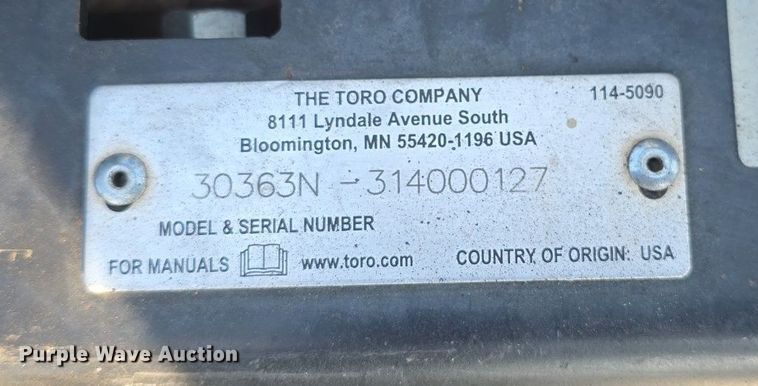 image for item EK6209 2017 Toro Groundsmaster 7210 ZTR lawn mower