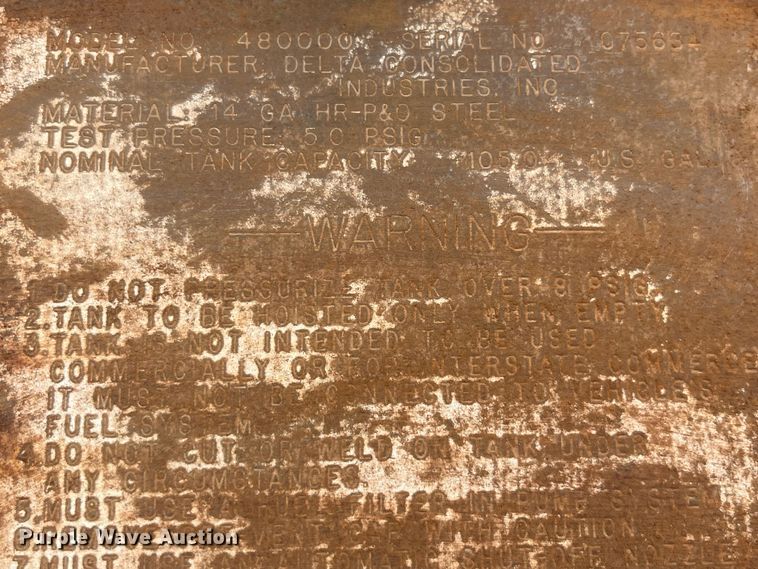 image for item EK8765 Delta Consolidated 480000 fuel tank