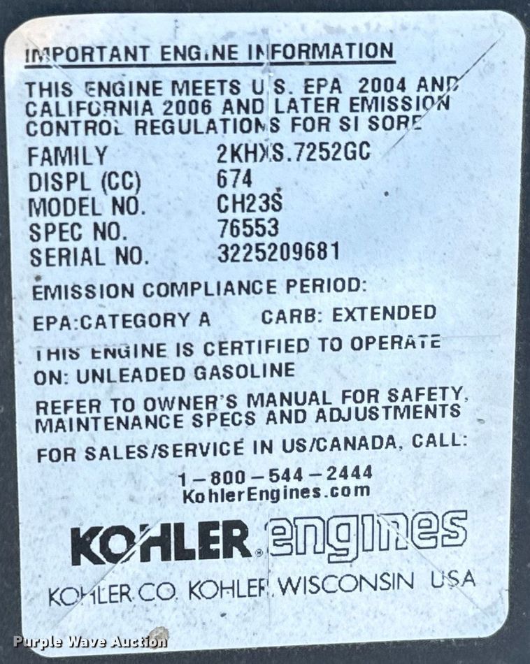 image for item MU9825 John Deere  F687 ZTrak ZTR lawn mower