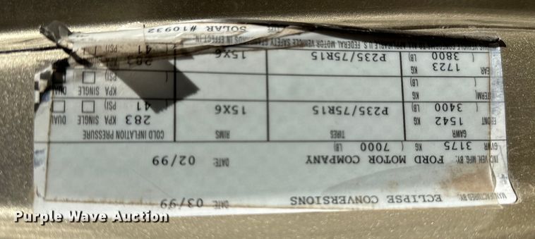 image for item MU9840 1999 Ford E150 handicap accessible van