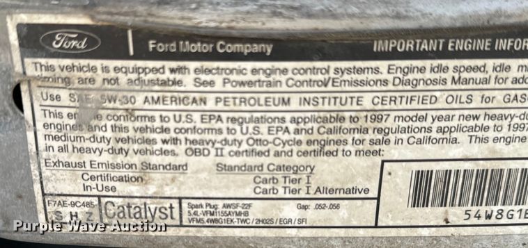 image for item MU9845 1997 Ford E350 box truck