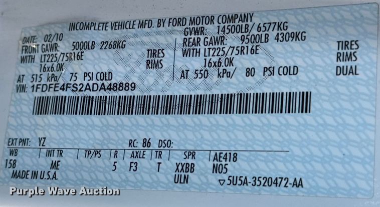 image for item MU9855 2010 Eldorado E450 Super Duty shuttle bus