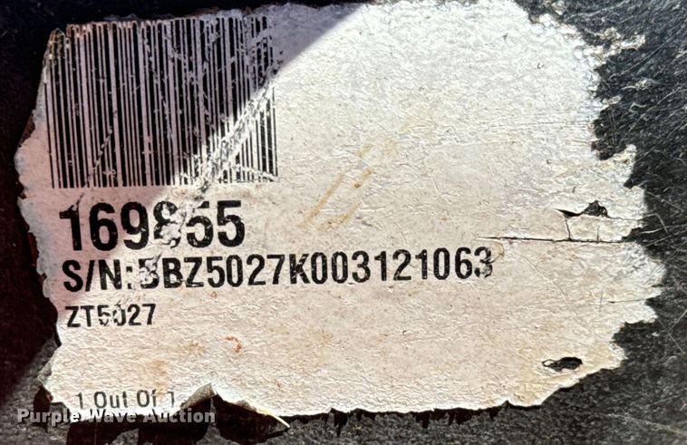 image for item MU9869 Bad Boy ZT 5027 Pro Series ZTR lawn mower