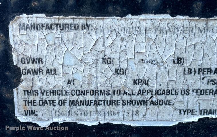 image for item OF9701 2008 Doolittle  8210 tilt deck utility trailer