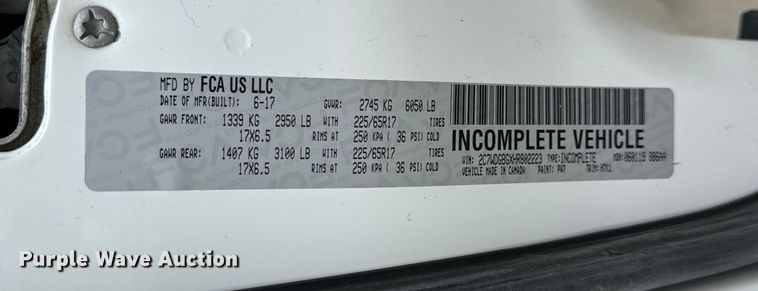 image for item OF9734 2017 Braun Ability Grand Caravan handicap accessible van