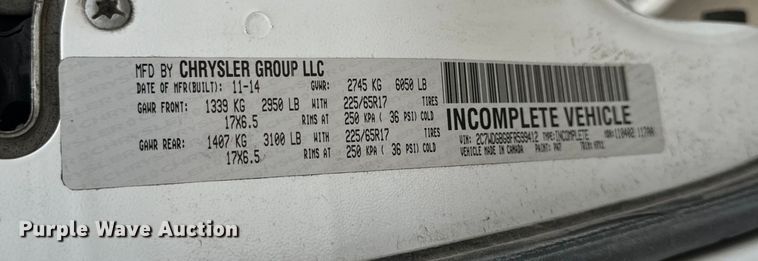 image for item OF9738 2015 Dodge Grand Caravan  handicap accessible van