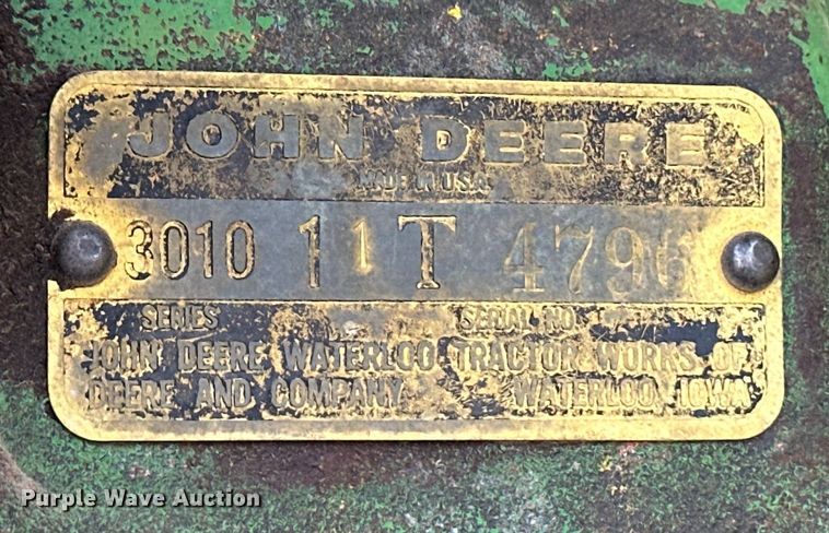 image for item OL9708 1961 John Deere 3010 tractor