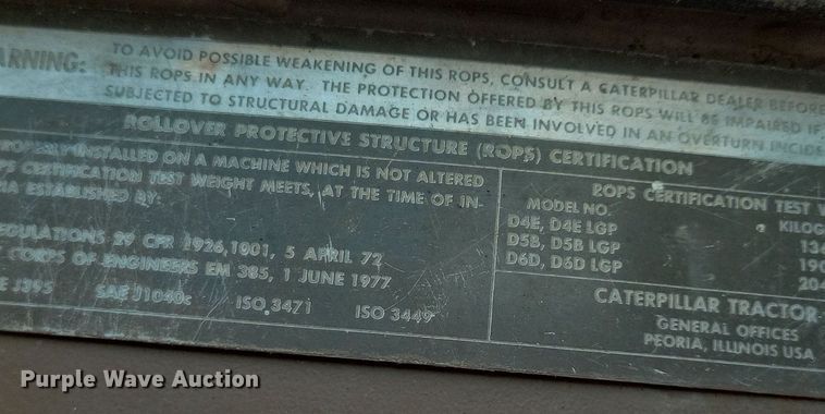 image for item DG0656 1983 Caterpillar D6D dozer