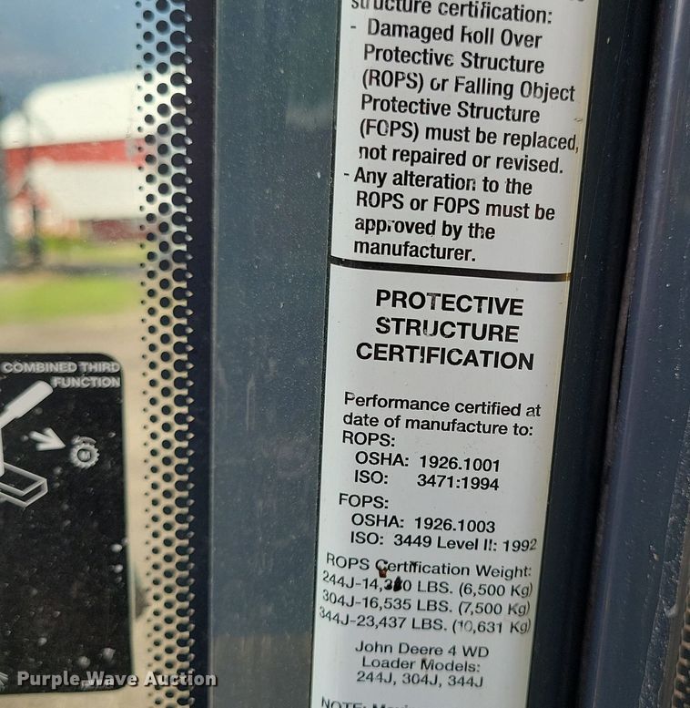 image for item DG0658 2012 John Deere 344J wheel loader