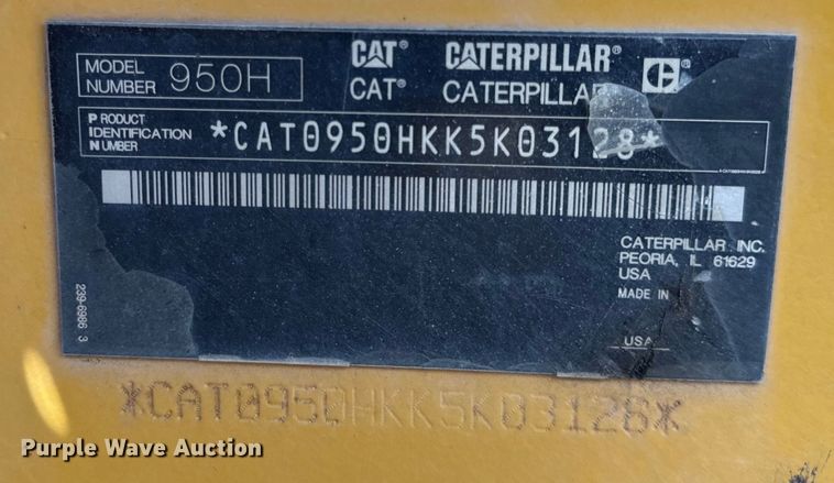 image for item DL4473 2010 Caterpillar  950H wheel loader