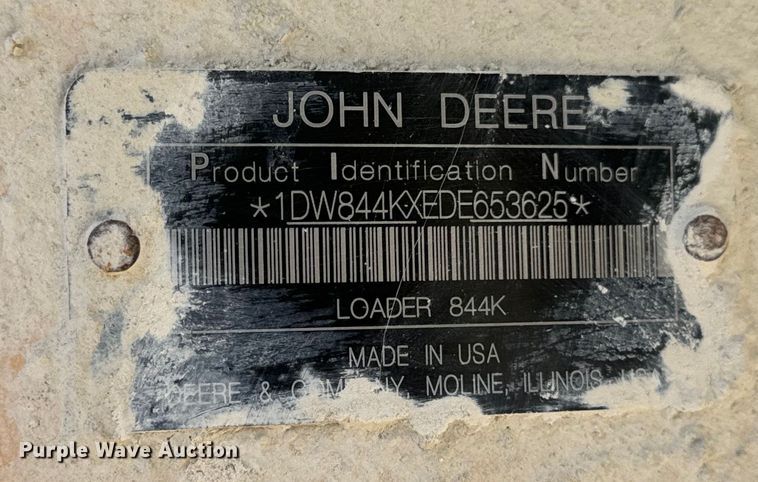 image for item DL4475 2013 John Deere 844K-II wheel loader