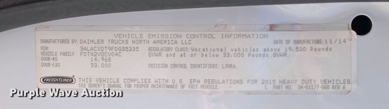 image for item DM7929 2015 Freightliner Business Class M2 bucket truck