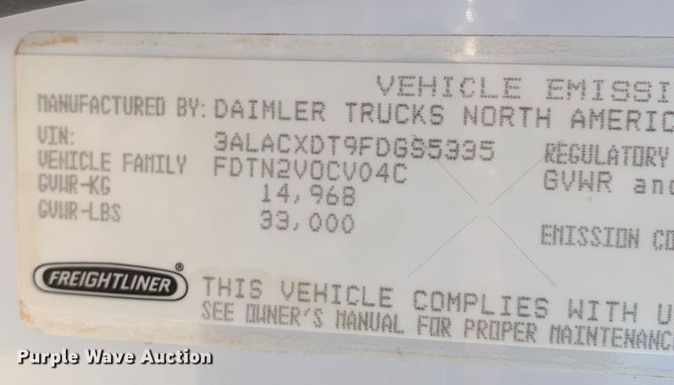 image for item DM7929 2015 Freightliner Business Class M2 bucket truck