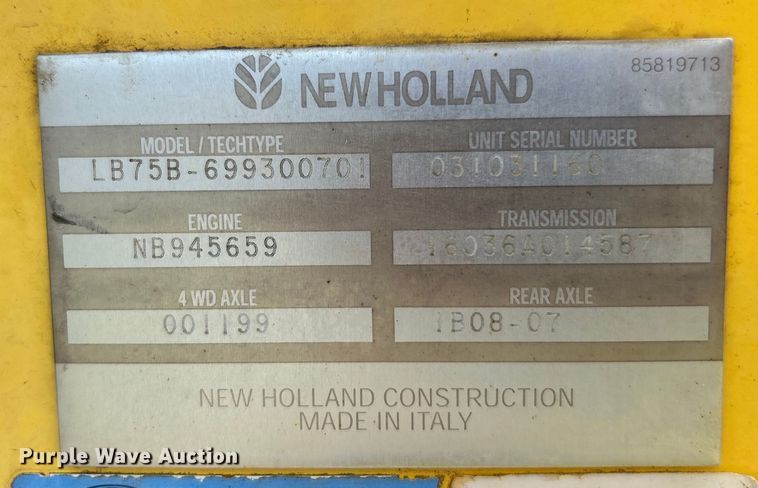 image for item DO6554 2001 New Holland LB75.B backhoe