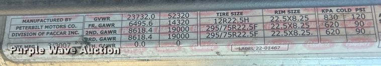 image for item DO6555 2008 Peterbilt 386 vacuum truck