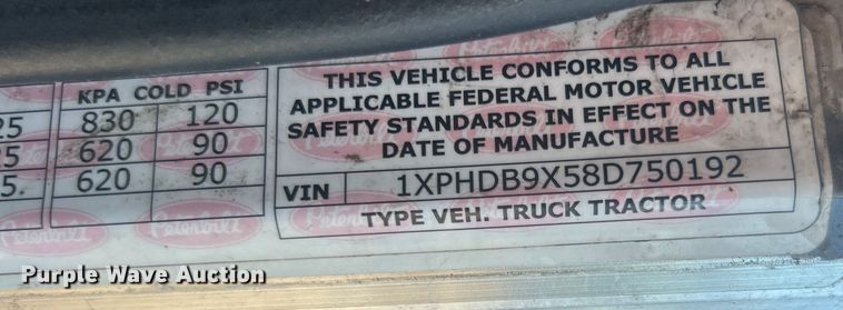 image for item DO6555 2008 Peterbilt 386 vacuum truck