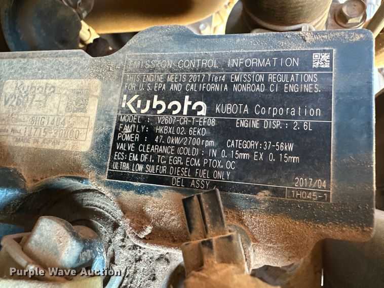 image for item DO6969 2017 Kubota  SSV65 skid steer loader