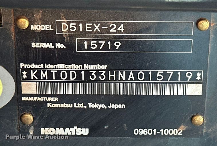 image for item DO6972 2022 Komatsu  D51EX-24 dozer