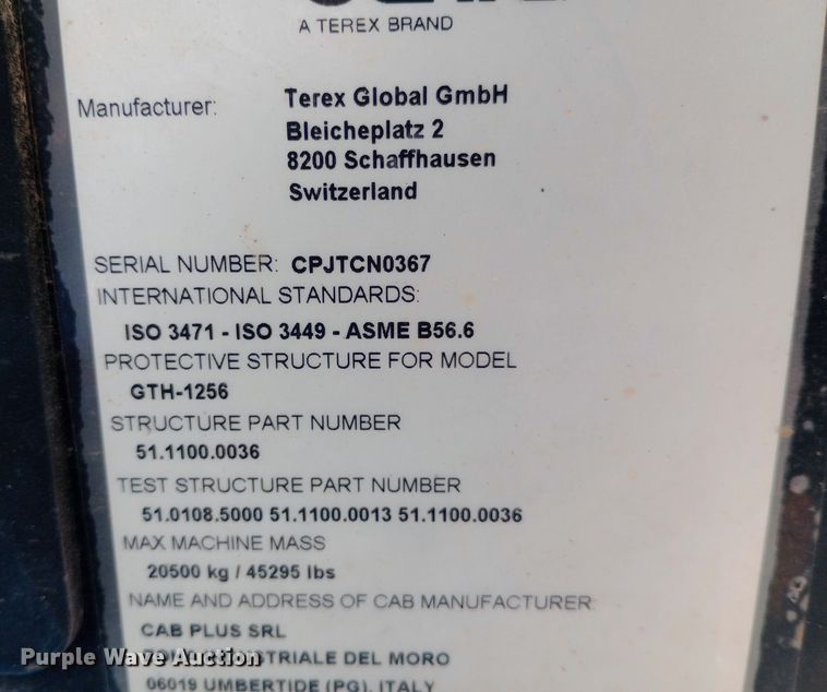 image for item DO6977 2019 Genie GTH-1256 telehandler