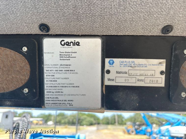 image for item DO6982 2019 Genie GTH-1256 telehandler