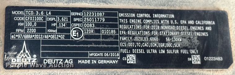 image for item DO6982 2019 Genie GTH-1256 telehandler