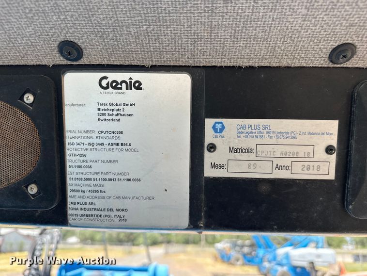 image for item DO6983 2018 Genie GTH-1256 telehandler