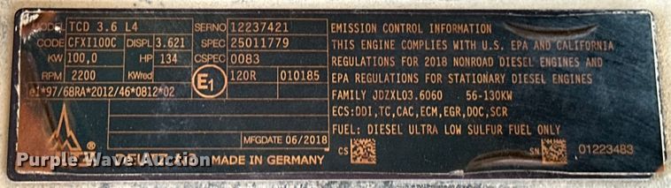 image for item DO6983 2018 Genie GTH-1256 telehandler