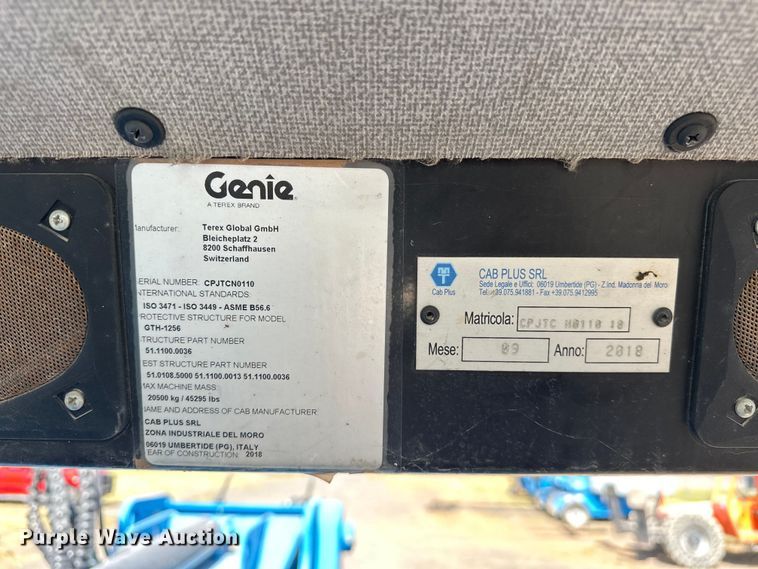 image for item DO6987 2019 Genie  GTH-1256 telehandler