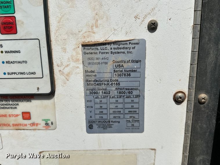 image for item DO6989 Magnum MMG45 generator