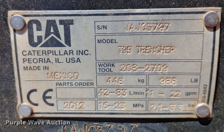 image for item DO7033 Caterpillar  T9B skid steer trencher