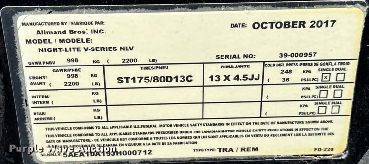 image for item DO7052 2017 Allmand Bros Night-Lite V-Series  light plant